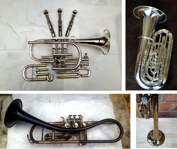 brass musical instrument repair in the west midlands - andrew clennell - clennell custom brass